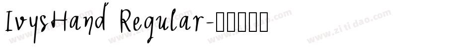IvysHand Regular字体转换